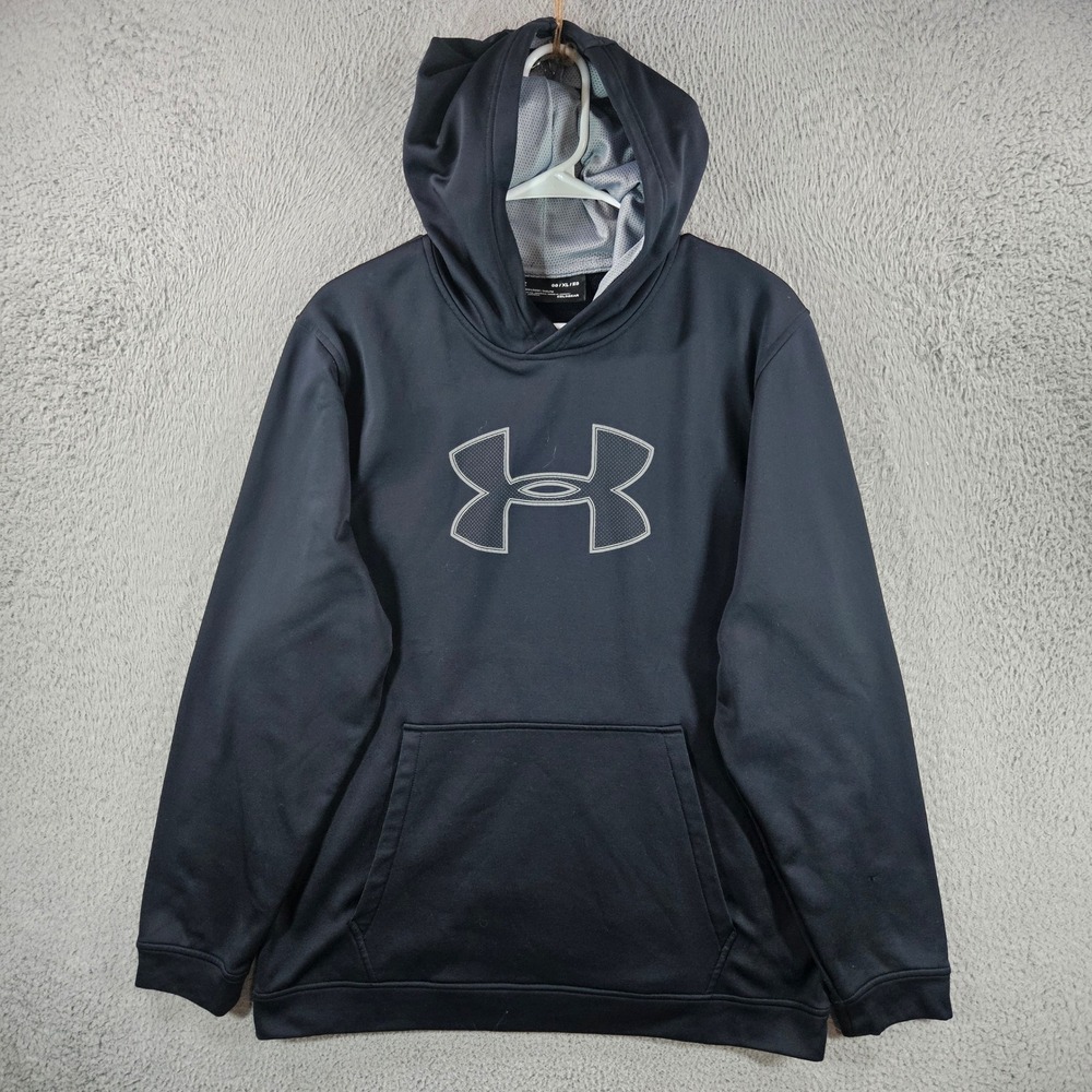 Under Armour‎ Mens ColdGear Loose Fit Hoodie Black XL Pullover Sweatshirt